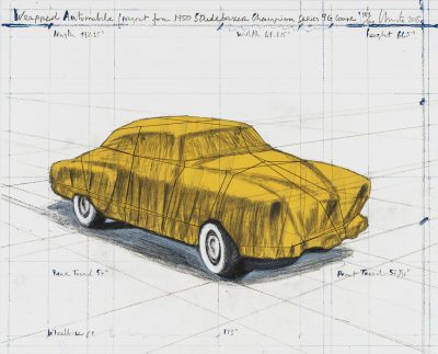 Christo, Wrapped Automobile (Project for 1950 Studebaker Champion, Series 9 G Coupe), 2015