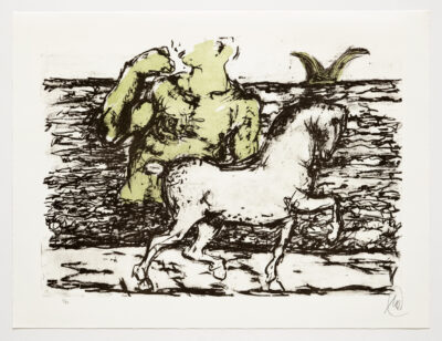 Markus Lüpertz, Troja (Motiv 2), 2019, aus einer Serie von 5 Farblithografien, Motiv: 50 x 70 cm, Blatt: 61,3 x 81 cm, 20 arab. num., sign. Exemplare