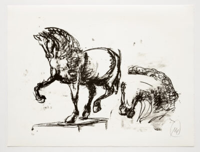 Markus Lüpertz, Troja (Motiv 14), 2019, aus einer Serie von 6 Lithografien, Motiv: 50 x 70 cm, Blatt: 61,3 x 81 cm, 20 arab. num., sign. Exemplare