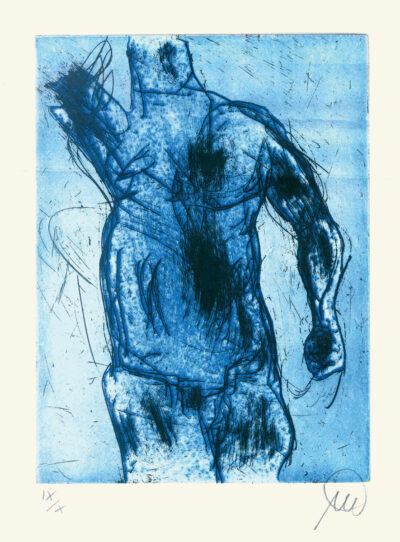Markus Lüpertz, Herkules (azurblau), 2012, Radierung auf Bütten, 24 x 18 cm, 10 röm. num. Exemplare zzgl. e. a.