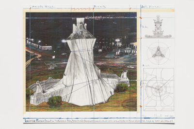 Christo und Jeanne-Claude Wrapped Fountain Collage 2009