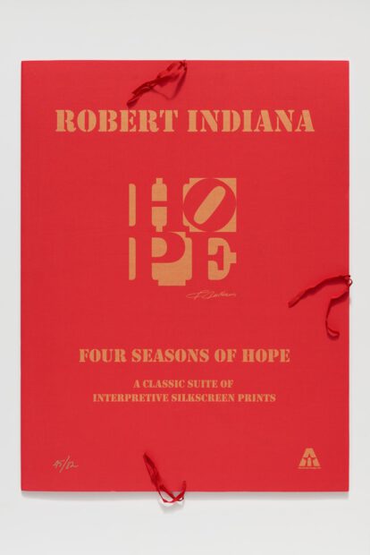 Robert Indiana FOUR SEASONS OF HOPE Gold 2012 4 Siebdrucke Grafiken
