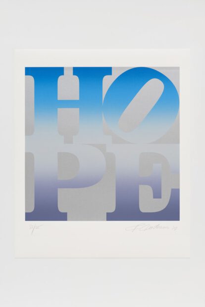 Robert Indiana FOUR SEASONS OF HOPE Silver 2012 WINTER Siebdruck