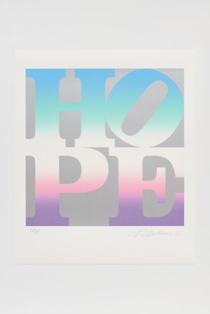 Robert Indiana FOUR SEASONS OF HOPE Silver 2012 SPRING Siebdruck Grafik