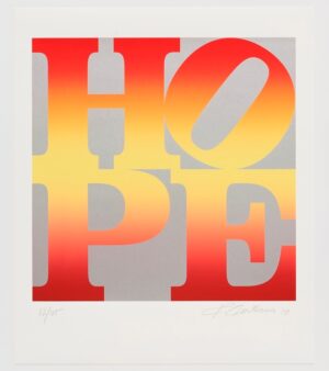 Robert Indiana FOUR SEASONS OF HOPE Silver 2012 AUTUMN Siebdruck