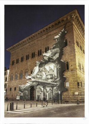 JR La Ferita, 25 Mars 2021 19h07, Palazzo Strozzi, Florence, Italie, 2021. Lithografie in der Abmessung 100 x 70 cm. Auflage: 180 Exemplare
