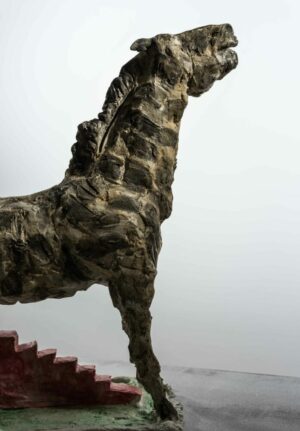 Markus Lüpertz "Trojanisches Pferd" 2016 Skulptur, handbemalter Bronzeguss in einer Auflage: 45 Exemplare zzgl. E.A. (HxBxT) 45 x 23 x 45 cm
