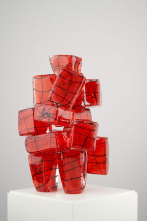 Tony Cragg Glas Skulptur Seeds red