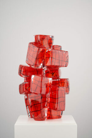 Tony Cragg Glas Skulptur Seeds red