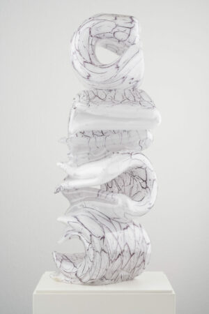 Tony Cragg Skulptur Glasskulptur Curl white