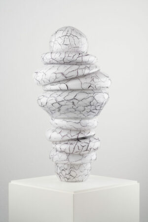 Tony Cragg Skulptur Glasskulptur Spine white
