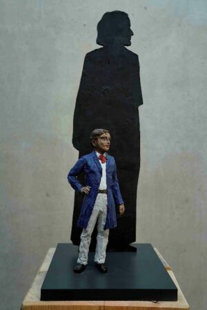 Stephan Balkenhol Richard Wagner Denkmal 2013 Bronze-Skulptur. Abmessung 29 x 12 x 6,5 cm (Schatten ca. 65 x 16 cm) Auflage: 25 Exemplare