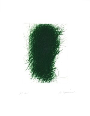 Arnulf Rainer Der Grüne Wächter Radierung 1976-77/1990 1990 erschienen in einer Auflage von 35 signierten und nummerierten Exemplaren. Kaltnadelradierung auf Aluminium auf Bütten. Blattformat: 64,5 x 50,5 cm (Höhe x Breite) Druckstockformat: 33 x 24,7 cm (Höhe x Breite)