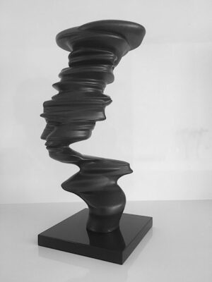 Tony Cragg Bust. 2017. Zinnskulptur auf Plexiglasplinthe. Edition des Yorkshire Sculpture Park. Auflage: 75 Exemplare. Abmessungen: circa 15 x 6,5 x 8,5 cm