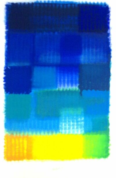 Heinz Mack, Farbfelder im Sommer, 1997, Siebdruck, Druck mit 35 Sieben auf Büttenpapier, 80,5 cm x 60 cm, 60 arabisch und 20 römisch nummerierte Exemplare