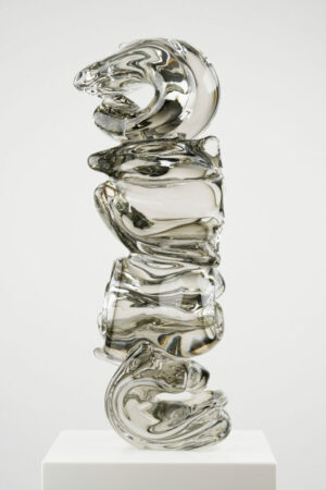 Tony Cragg Curl Grey Glasskulptur