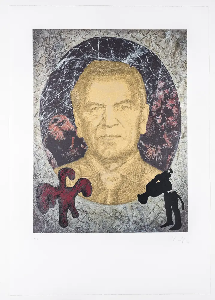Joerg Immendorff Gerhard Schroeder Bundeskanzler